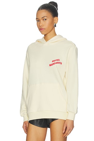 Motel Margarita Uno Mas Hoodie in Cream