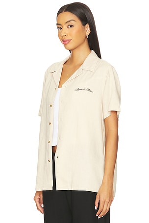 Motel Margarita Mallorca Button Up Shirt in Cream. Size XL/1X. Also