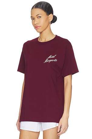 Motel Margarita Chateau Tee in Burgundy. Size L. Also