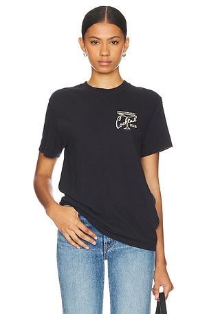Motel Margarita Cocktail Club Tee in Black