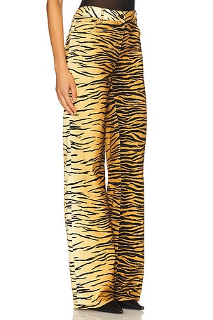 Moschino Jeans Tiger Stripes Trousers in Brown