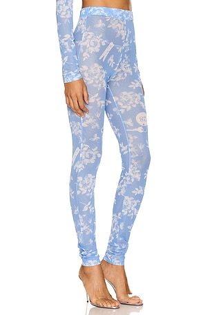 Moschino Jeans Moschino jeans floral legging en color bebe azul talla IT 42 en Multi Light Blue - Baby Blue