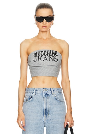 Strapless Crop Top Moschino Jeans