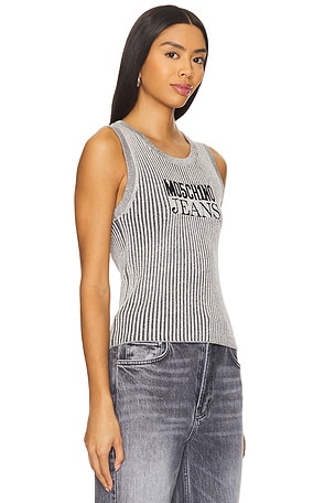 Moschino Jeans Top in Metallic Silver