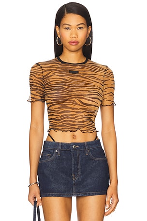 Tiger Stripes Mesh Tee Moschino Jeans