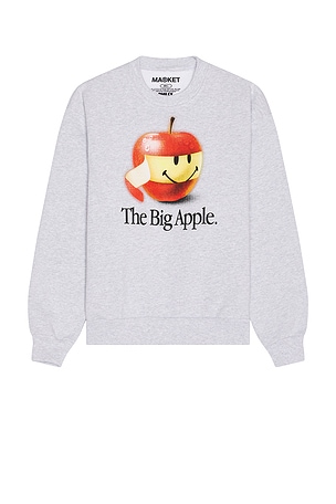 Smiley Big Apple Crewneck Sweatshirt Market