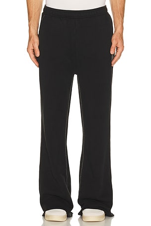 Market Big Stitch Open Leg Sweatpants in Black