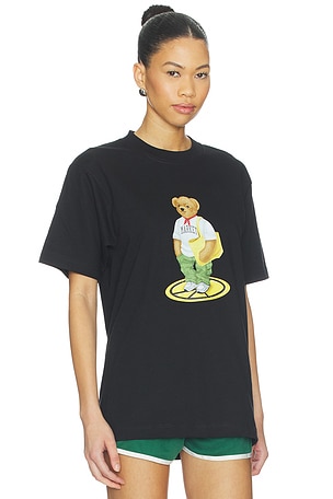 Market Stand For Peace Bear T-Shirt in Black