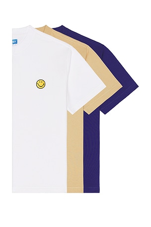 Smiley Badge Tee 3 Pack Market
