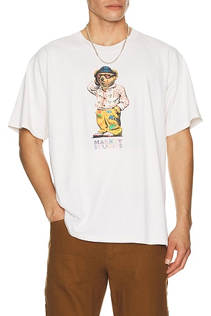Folk Fitted Bear Tee Market