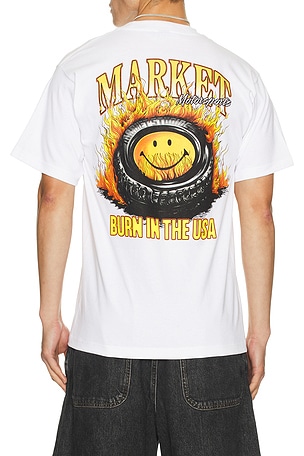 Smiley Burnt Rubber Tee Market