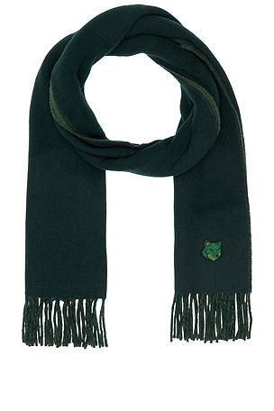 Bold Fox Head Double Face Scarf Maison Kitsune