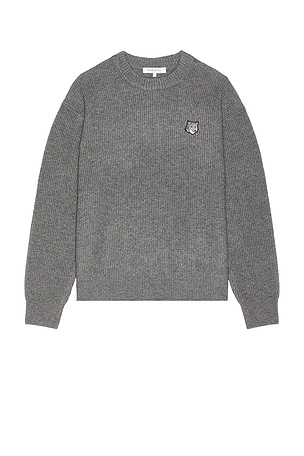 Bold Fox Head Patch Comfort Ribbed Sweater Maison Kitsune