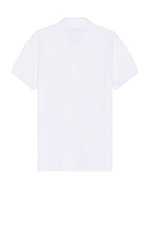 Maison Kitsune Tricolor Fox Patch Polo in White