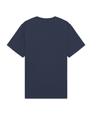 Maison Kitsune Fox Head Patch Regular T-Shirt in Blue