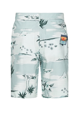 Maison Kitsune Board Shorts in Teal