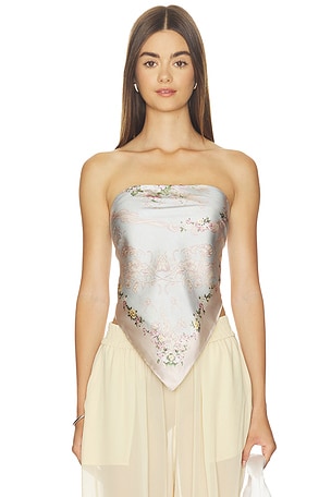 FLORAL 스카프 Milkwhite