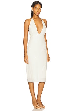 Milkwhite x REVOLVE Midi Dress With V Neckline in White