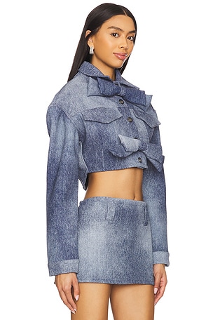 Milkwhite Cropped Jacket in Blue