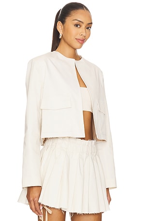 Milkwhite Crop Jacket in Ivory. Size XS. Also