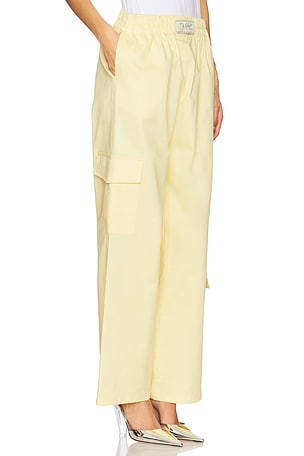 Milkwhite Wide Leg Pants in Lemon