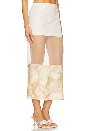 Milkwhite Triple Skirt in Beige