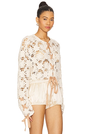 Milkwhite Crochet Top in Ivory