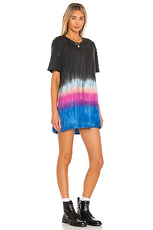 Michael Lauren Burman T-Shirt Dress in Black