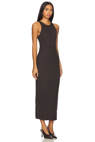 Michael Lauren Porfirio Maxi Racer Tank Dress in Chocolate