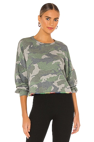 Michael Lauren Fairfax Pullover in Army Camo REVOLVE - Main Image