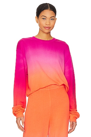 Exon Drop Shoulder Crop Pullover SweatshirtMichael Lauren$143