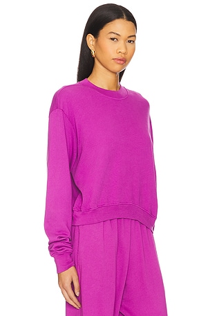 Michael Lauren Exon Crew Neck Pullover in Purple
