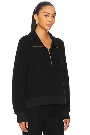 Michael Lauren Fira Raglan Half Zip Pullover in Black