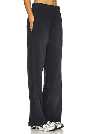 Michael Lauren Mabel Wide Leg Pant W/ Side Pocket Pant in Black