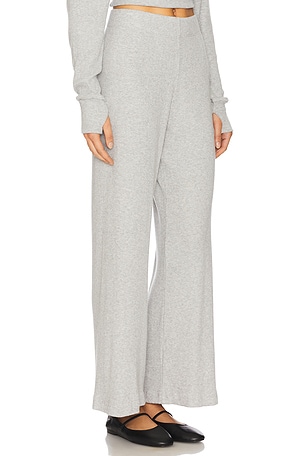 Michael Lauren Theoden Wide Leg Pant in Light Grey