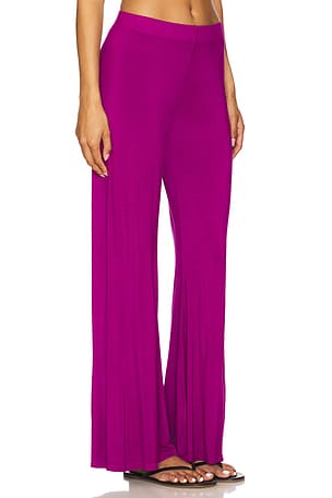 Michael Lauren Derby Wide Leg Pant in Purple