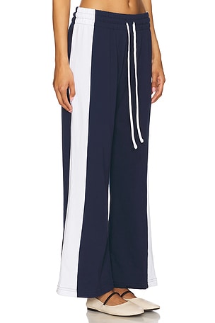 Michael Lauren Lux Wide Leg Pant in Navy