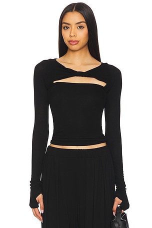 Azura Knotted Neck Top Michael Lauren