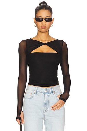 Velo Knotted Neck Top Michael Lauren