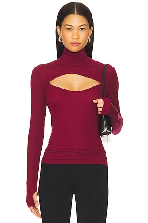 Cade Long Sleeve Turtleneck Top Michael Lauren