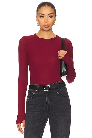 Alick Long Sleeve Fitted Top Michael Lauren