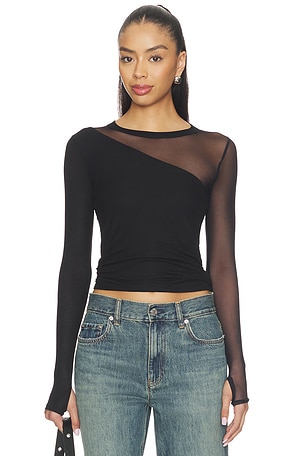 Solita Long Sleeve Asymmetrical Top Michael Lauren