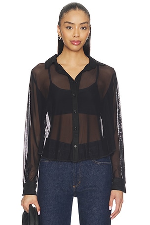 Alameda Mesh Long Sleeve Button Up Michael Lauren