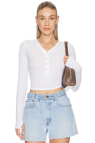 Fremont Deep V Snap Henley Top Michael Lauren
