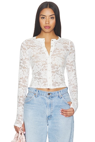 Vesca Lace Snap Front Long Sleeve Michael Lauren