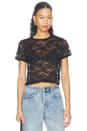 Tyrique Shortsleeve Crop Baby Tee Michael Lauren