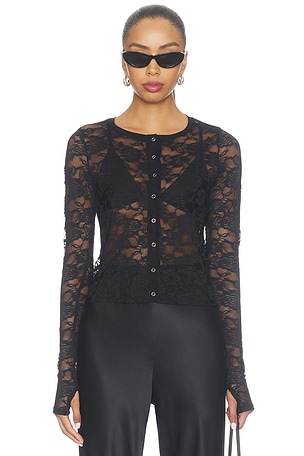Vesca Lace Snap Front Long Sleeve Michael Lauren