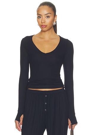 BLUSA DE MANGA COMPRIDA COM DECOTE EM V OTIS  Michael Lauren
