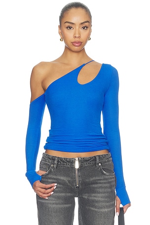 x REVOLVE Usher Asymmetrical Long Sleeve Top Michael Lauren