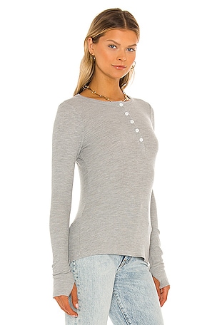 Michael Lauren Vance Henley Tee in Light Grey